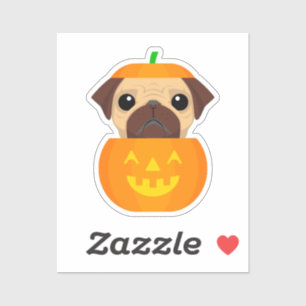 Halloween Pugkin Sticker