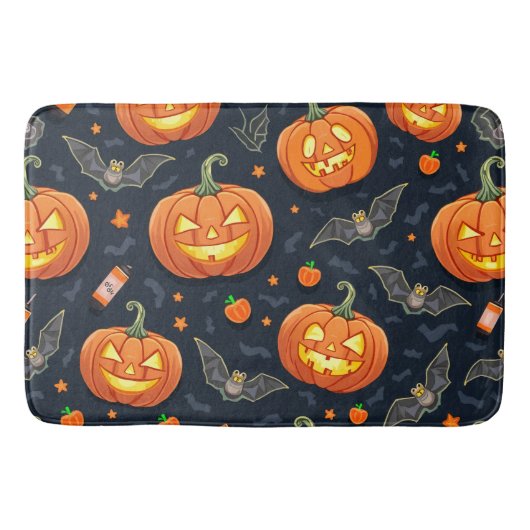 Halloween Pumkin Bath Mat Badematte (Vorderseite)