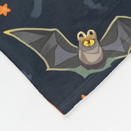 Halloween Pumkin Fleece Blanket (Ecke)