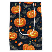 Halloween Pumkin-Geschenktasche Mittlere Geschenktüte (Rückseite)