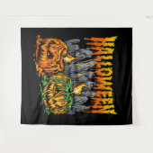 Halloween Pumkin Hintergrund Wandteppich (Vorderseite (Horizontal))