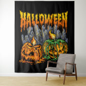 Halloween Pumkin Hintergrund Wandteppich (Beispiel)