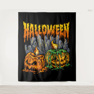 Halloween Pumkin Hintergrund Wandteppich