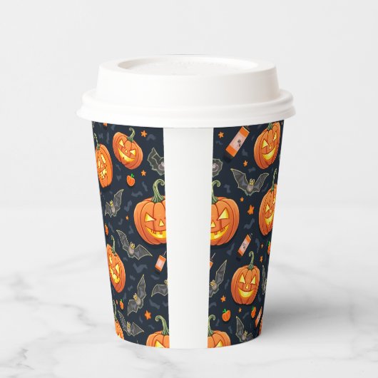Halloween Pumkin Paper Cup Pappbecher (Links)