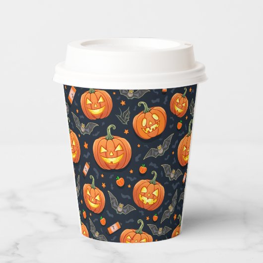 Halloween Pumkin Paper Cup Pappbecher (Vorderseite)