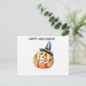 Halloween Pumkin Postkarte (Stehend Vorderseite)