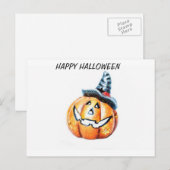 Halloween Pumkin Postkarte (Vorne/Hinten)