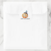 Halloween Pumkin Runder Aufkleber (Tasche)