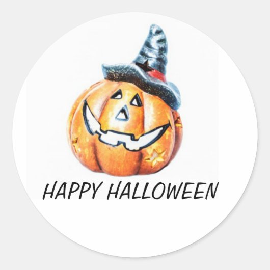 Halloween Pumkin Runder Aufkleber (Vorderseite)