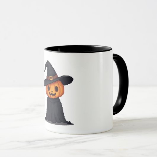 Halloween Pumkin Wizard Tasse (VorderseiteRechts)