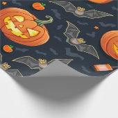 Halloween Pumkin Wrapping Paper Geschenkpapier (Ecke)