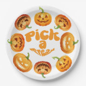 Halloween Pumpin Patch Pappteller (Vorderseite)