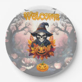Halloween Pumpin Patch Pappteller (Vorderseite)
