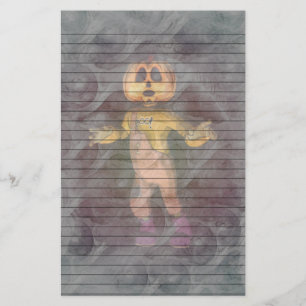Halloween Pumpkin2 Swirl Schreibwaren optional Lei Briefpapier