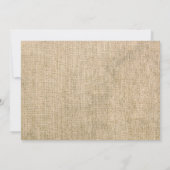 Halloween Pumpkin 1. Geburtstag Einladung Burlap (Rückseite)