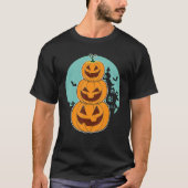 Halloween Pumpkin And Cute Totem With Jack o lante T-Shirt (Vorderseite)