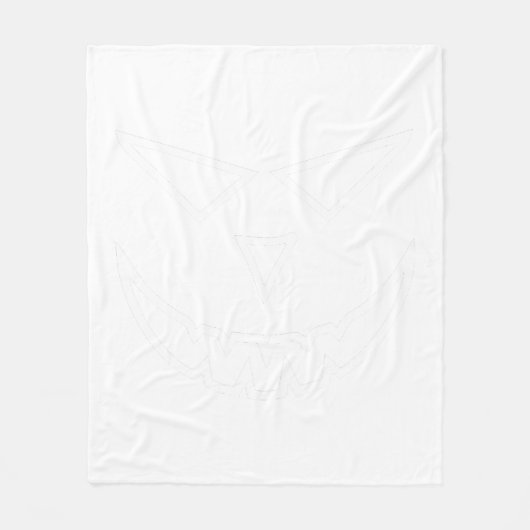 Halloween Pumpkin Angry Face Fleecedecke (Vorderseite)