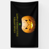 Halloween Pumpkin auf einem Party-Banner Banner (Vertikal)