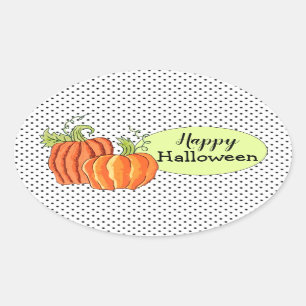Halloween Pumpkin-Aufkleber (Blatt 4) Ovaler Aufkleber