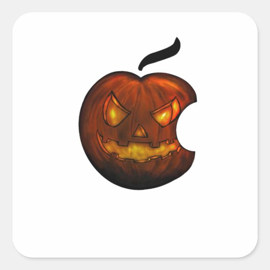 Halloween Pumpkin-Aufkleber Quadratischer Aufkleber (Vorderseite)