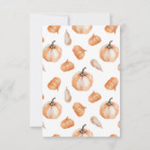 Halloween Pumpkin Baby Dusche Dankeskarte (Rückseite)