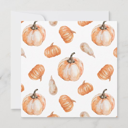 Halloween Pumpkin Baby Dusche Einladung (Rückseite)