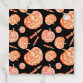 Halloween Pumpkin Baby Dusche Geschenkanhänger (Rückseite)