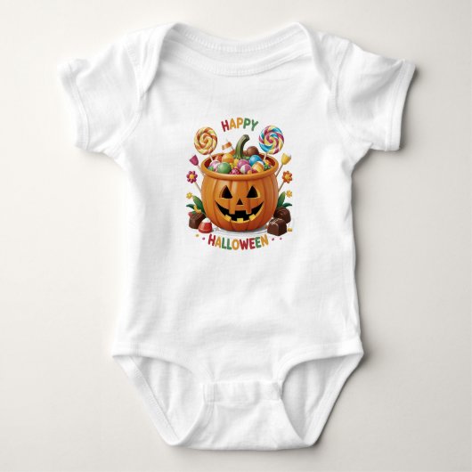 Halloween Pumpkin Baby Strampler (Vorderseite)