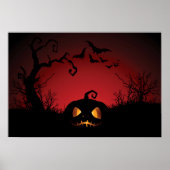 Halloween Pumpkin Background Poster (Vorne)