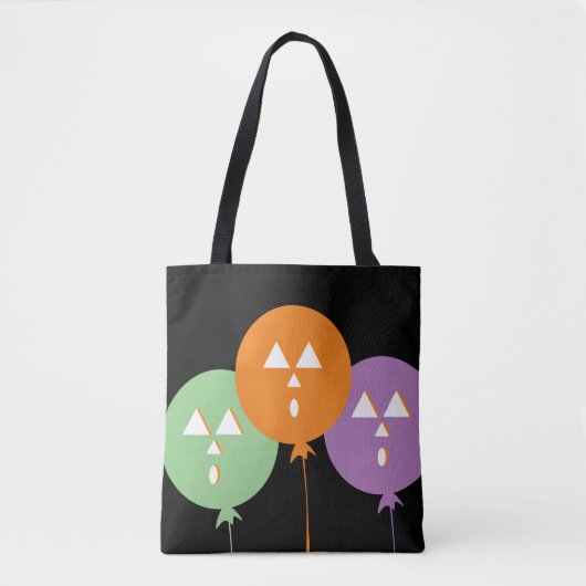 Halloween Pumpkin Balloon Trick oder Treat Black Tasche (Vorderseite)