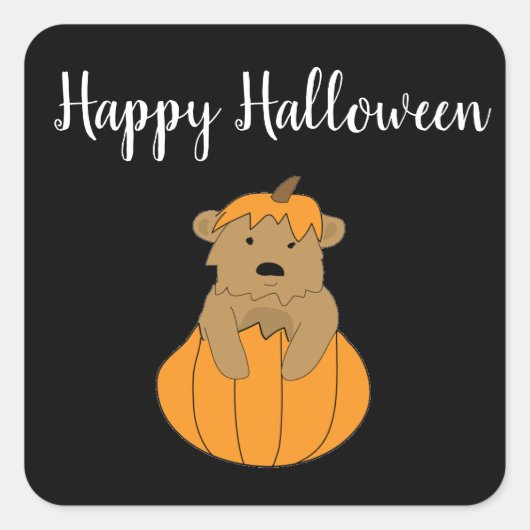 Halloween Pumpkin Bär Stickers (Vorderseite)