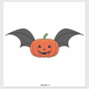 Halloween Pumpkin Bat Aufkleber