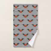 Halloween Pumpkin Bat Badhandtuch Set (Handtuch)
