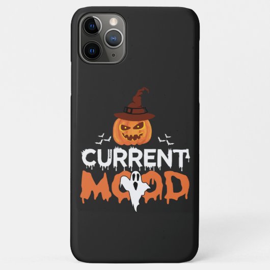 Halloween Pumpkin Bat Current Mood Horror Case-Mate iPhone Hülle (Rückseite)
