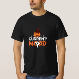 Halloween Pumpkin Bat Current Mood Horror T-Shirt