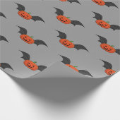 Halloween Pumpkin Bat Geschenkpapier (Ecke)
