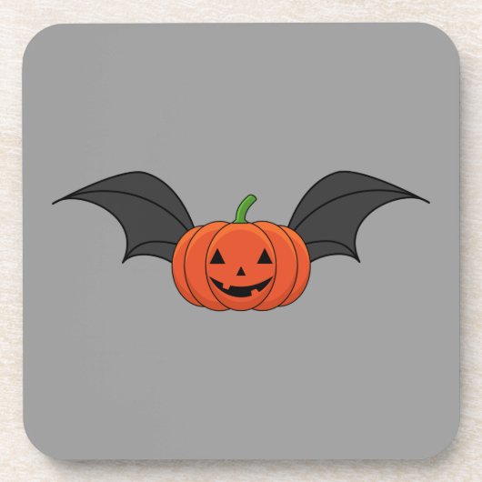 Halloween Pumpkin Bat Getränkeuntersetzer (Vorderseite)