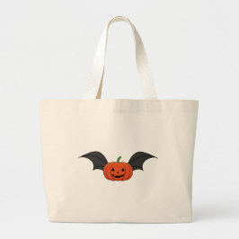 Halloween Pumpkin Bat Jumbo Stoffbeutel
