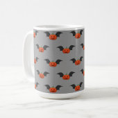 Halloween Pumpkin Bat Kaffeetasse (Vorderseite Links)