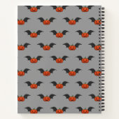 Halloween Pumpkin Bat Notizblock (Rückseite)