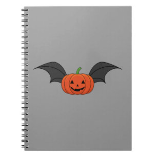 Halloween Pumpkin Bat Notizblock