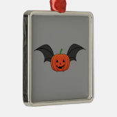 Halloween Pumpkin Bat Ornament Aus Metall (Rechts)