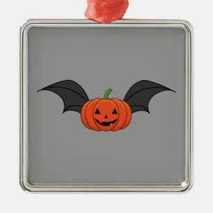 Halloween Pumpkin Bat Ornament Aus Metall