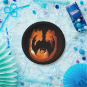 Halloween Pumpkin Bat Pappteller (Party)
