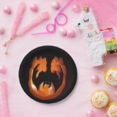 Halloween Pumpkin Bat Pappteller (Party)