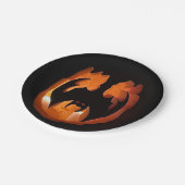Halloween Pumpkin Bat Pappteller (Schrägansicht)