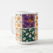 "Halloween Pumpkin Bat Pattern Tasse" Kaffeetasse (Vorderseite Links)