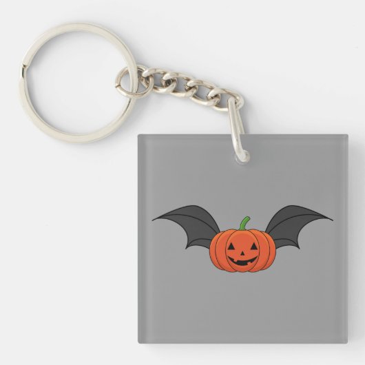 Halloween Pumpkin Bat Schlüsselanhänger (Vorderseite)