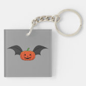 Halloween Pumpkin Bat Schlüsselanhänger (Rückseite)