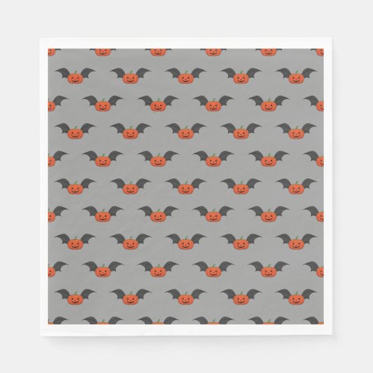 Halloween Pumpkin Bat Serviette (Vorderseite)